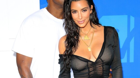 Kanye West et Kim Kardashian sur le tapis rouge des MTV Video Music Awards le 28 août 2016 à New York