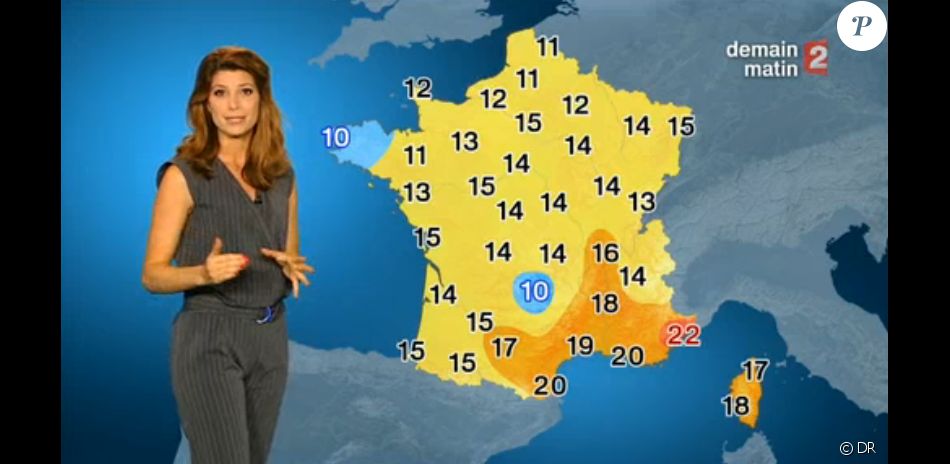 Nouvelle Miss Meteo France 2 Chloé Nabédian, nouveau visage de la météo de France 2, le 29 août 2016