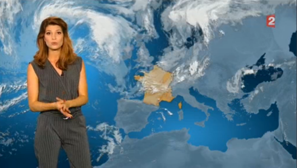 Chloé Nabédian, nouvelle miss météo sur France 2, le 29 août 2016.