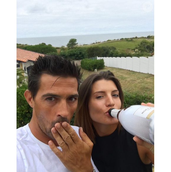 Jean Pascal Lacoste et sa chérie Delphine Tellier. Photo publiée sur Instagram au mois d'août 2016