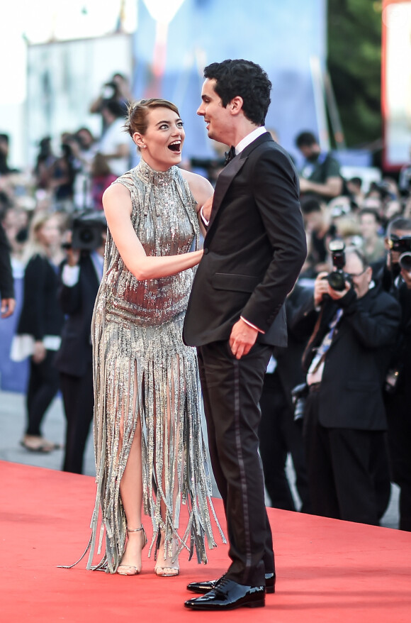 Emma Stone et Damien Chazelle - Première de "La La Land" et cérémonie d'ouverture du 73ème festival du film de Venise (Mostra) le 31 août 2016.