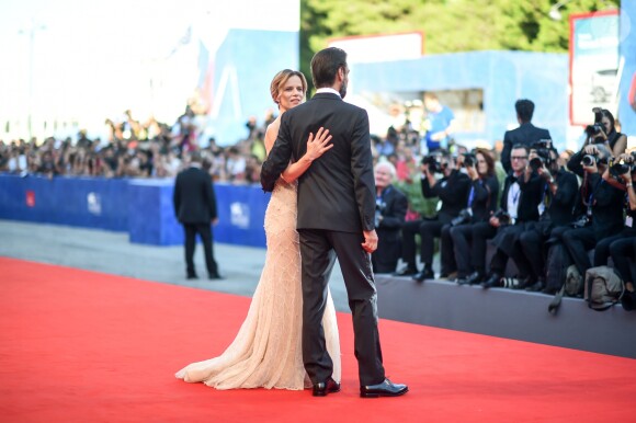 Sonia Bergamasco and Fabrizio Gifuni à la première de "La La Land" à la cérémonie d'ouverture du 73ème Festival du Film de Venise. Italie, le 31 août 2016.