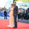 Sonia Bergamasco and Fabrizio Gifuni à la première de "La La Land" à la cérémonie d'ouverture du 73ème Festival du Film de Venise. Italie, le 31 août 2016.