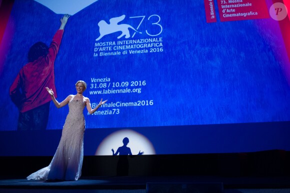 Sonia Bergamasco à la cérémonie d'ouverture du 73ème Festival du Film de Venise. Italie, le 31 août 2016.