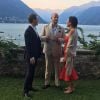 Marc Zuckerberg et sa femme Priscilla avec Daniel Ek, fondateur de Spotify, lors de son mariage le 27 août 2016 au Lac de Côme. Photo Facebook Marc Zuckerberg.