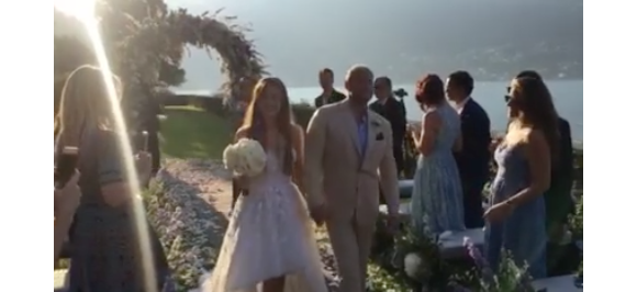 Image du mariage de Daniel Ek, fondateur de Spotify, et Sofia Levander, le 27 août 2016 au Lac de Côme, issue d'une vidéo publiée sur Facebook par leur ami l'explorateur suédois Johan Ernst Nilson.