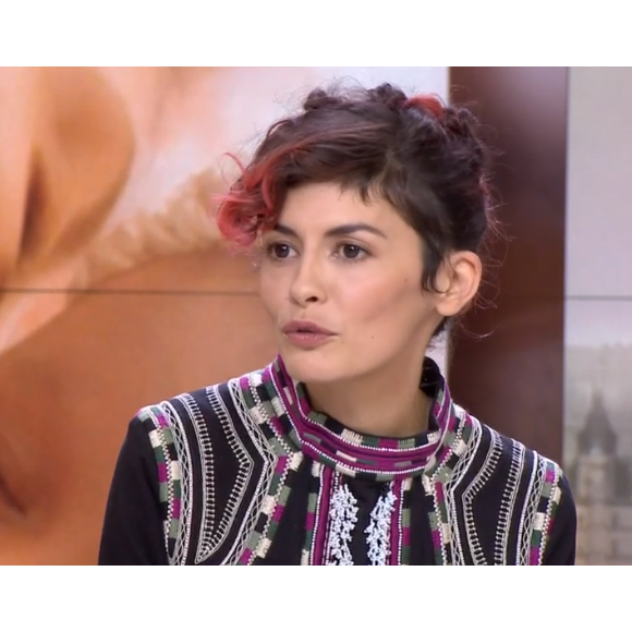 Audrey Tautou, invitée du JT de 20h de France 2. (capture d'écran)