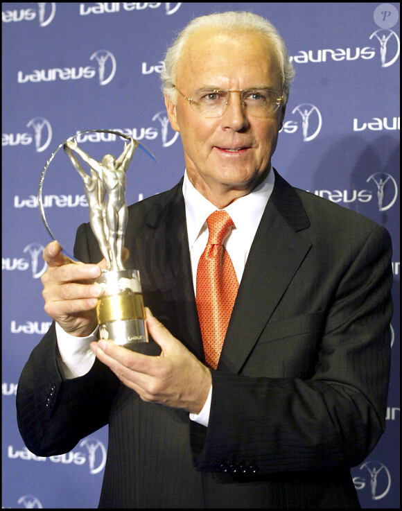Franz Beckenbauer récompensé d'un Laureus Award le 1er avril 2007 à Barcelone.