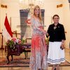 Retno Marsudi, ministre des affaires étrangères indonésien - La reine Maxima des Pays-Bas est en visite en Indonésie en tant qu'ambassadeur des Nations-unis pour le développement à Jakarta le 30 août 2016. 30/08/2016 - Jakarta
