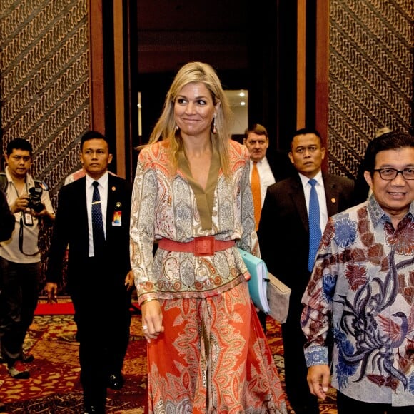 La reine Maxima des Pays-Bas est en visite en Indonésie en tant qu'ambassadeur des Nations-unis pour le développement à Jakarta le 30 août 2016. 30/08/2016 - Jakarta