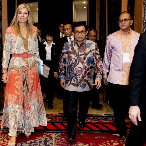 La reine Maxima des Pays-Bas est en visite en Indonésie en tant qu'ambassadeur des Nations-unis pour le développement à Jakarta le 30 août 2016. 30/08/2016 - Jakarta