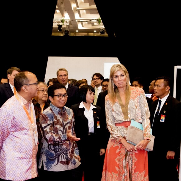 La reine Maxima des Pays-Bas est en visite en Indonésie en tant qu'ambassadeur des Nations-unis pour le développement à Jakarta le 30 août 2016. 30/08/2016 - Jakarta