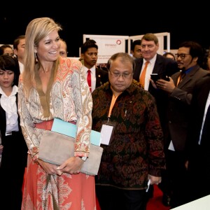 La reine Maxima des Pays-Bas est en visite en Indonésie en tant qu'ambassadeur des Nations-unis pour le développement à Jakarta le 30 août 2016. 30/08/2016 - Jakarta