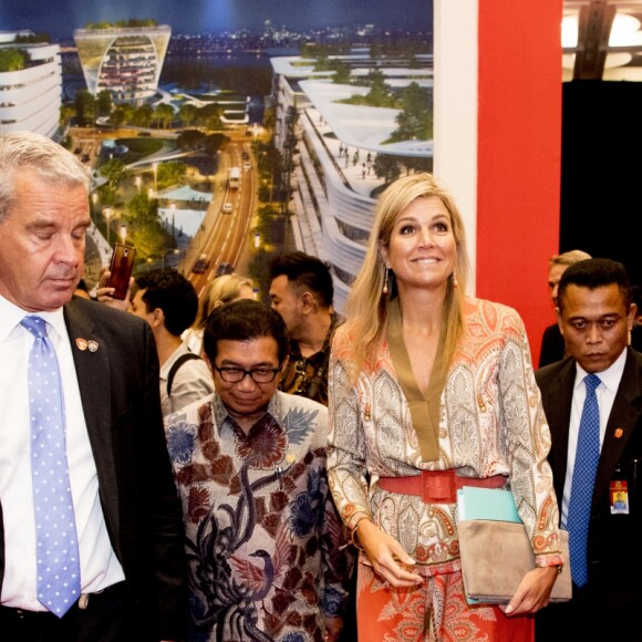La reine Maxima des Pays-Bas est en visite en Indonésie en tant qu'ambassadeur des Nations-unis pour le développement à Jakarta le 30 août 2016. 30/08/2016 - Jakarta