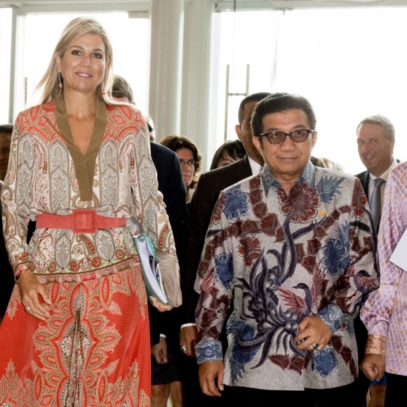 La reine Maxima des Pays-Bas est en visite en Indonésie en tant qu'ambassadeur des Nations-unis pour le développement à Jakarta le 30 août 2016. 30/08/2016 - Jakarta