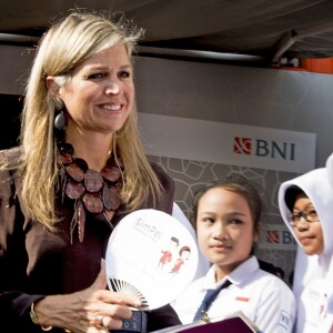 La reine Maxima des Pays-Bas est en visite en Indonésie en tant qu'ambassadeur des Nations-unis pour le développement le 31 aout 2016.31/08/2016 - Jakarta