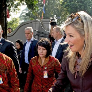 La reine Maxima des Pays-Bas est en visite en Indonésie en tant qu'ambassadeur des Nations-unis pour le développement le 31 aout 2016.31/08/2016 - Jakarta