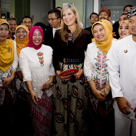 La reine Maxima des Pays-Bas est en visite en Indonésie en tant qu'ambassadeur des Nations-unis pour le développement le 31 aout 2016.31/08/2016 - Jakarta