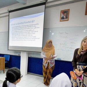 La reine Maxima des Pays-Bas est en visite en Indonésie en tant qu'ambassadeur des Nations-unis pour le développement le 31 aout 2016.31/08/2016 - Jakarta