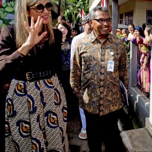 La reine Maxima des Pays-Bas, en voyage officiel en Indonésie, visite la ville de Bogor le 31 août 2016. 31/08/2016 - Bogor