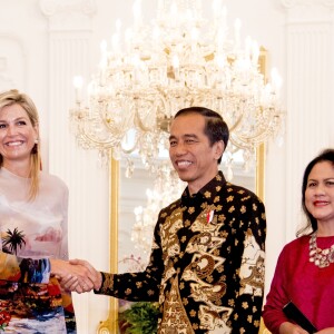 La reine Maxima des Pays-Bas rencontre le président indonésien Joko Widodo à Jakarta en Indonesie le 1er septembre 2016.01/09/2016 - Jakarta