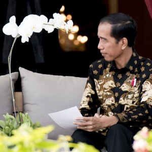 La reine Maxima des Pays-Bas rencontre le président indonésien Joko Widodo à Jakarta en Indonesie le 1er septembre 2016.01/09/2016 - Jakarta