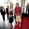 La reine Maxima des Pays-Bas rencontre la ministre des finances de l'Indonésie Mulyani Indrawiti à Jakarta le 1er septembre 2016.01/09/2016 - Jakarta