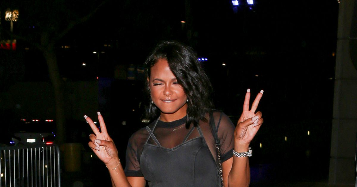 Christina Milian arrive au Staples Center à Los Angeles, le 7 septembre