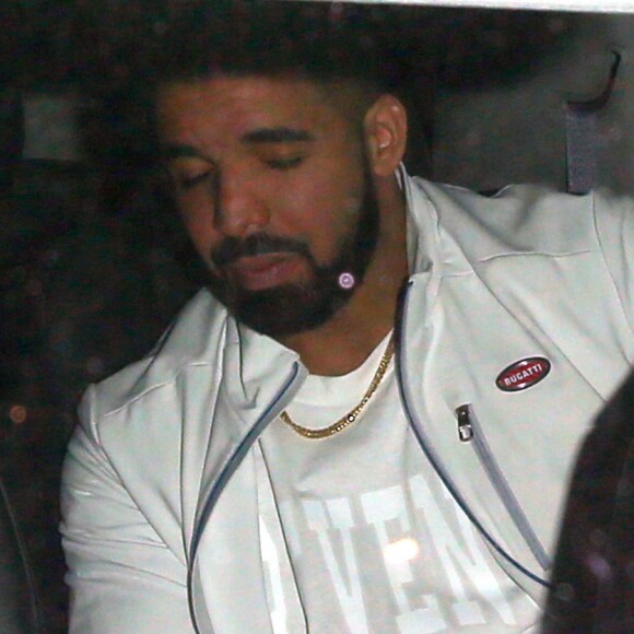Drake et Rihanna en voiture à l'issue du concert du rappeur au Staples Center. Los Angeles, le 7 septembre 2016.