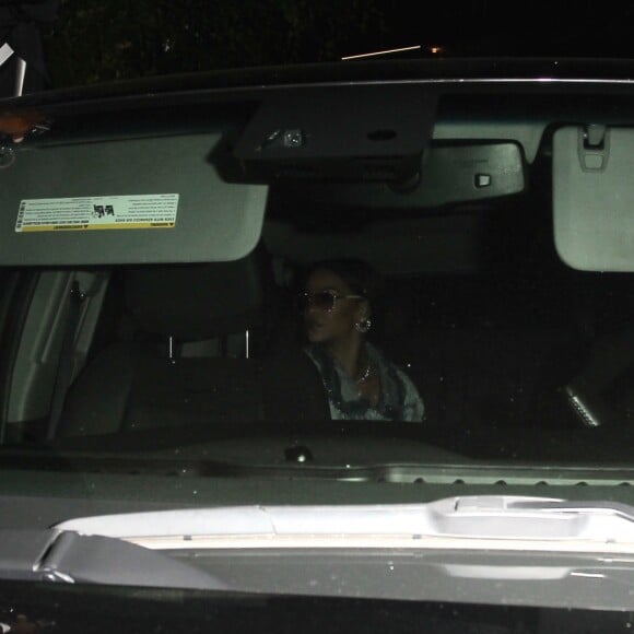 Drake et Rihanna en voiture à l'issue du concert du rappeur au Staples Center. Los Angeles, le 7 septembre 2016.