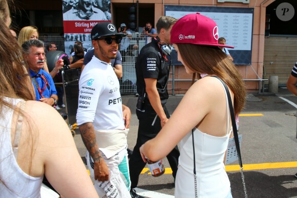Barbara Palvin et Lewis Hamilton lors du Grand Prix de Formule 1 de Monaco, le 28 mai 2016. © Bruno Bebert/Bestimage