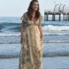 Barbara Palvin pose sur la plage lors du 73ème festival du film de Venise (Mostra) le 30 août 2016.