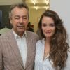 Exclusif - Michel Denisot, Charlotte Le Bon - Vernissage de l'exposition "One bedroom Hotel on the Moon" de Charlotte Le Bon à la galerie Cinéma à Paris le 8 septembre 2016. © CVS/bestimage