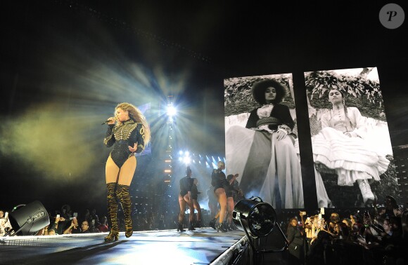 Beyoncé au stade Marlins Park à Miami, coup d'envoi de sa tournée "Formation World Tour", le 27 avril 2016