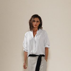 La styliste Victoria Beckham à son Défilé de mode prêt-à-porter printemps-été 2017lors de la fashion week de New York. Le 11 septembre 2016
