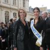 Sylvie Tellier et Iris Mittenaere (Miss France 2016) - Arrivées au défilé Haute Couture Jean Paul Gaultier Printemps-Eté 2016 à Paris, le 27 janvier 2016. © CVS-Veeren/Bestimage