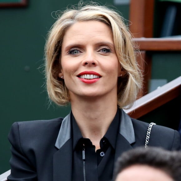 Sylvie Tellier - People dans les tribunes des internationaux de France de Tennis de Roland Garros le 2 juin 2016. © Dominique Jacovides / Bestimage