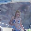Exclusif - French Montana et sa nouvelle compagne Iggy Azalea en vacances avec des amis sur un yacht au large de Cabo au Mexique, le 28 août 2016.