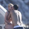 Exclusif - French Montana et sa nouvelle compagne Iggy Azalea en vacances avec des amis sur un yacht au large de Cabo au Mexique, le 28 août 2016.