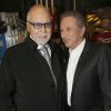René Angélil et Michel Drucker - Céline Dion chante lors de l'enregistrement de l'émission "Vivement dimanche" au Studio Gabriel à Paris le 13 novembre 2013.