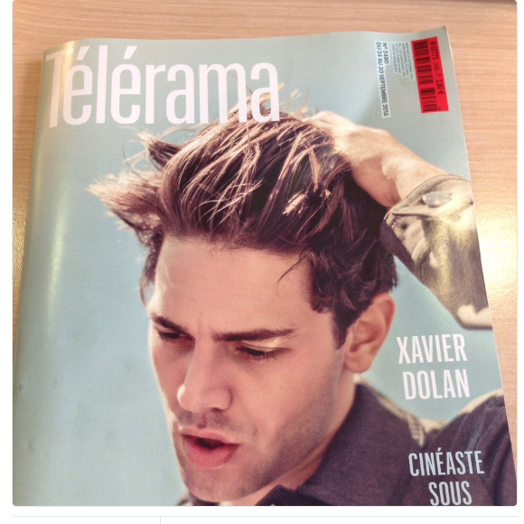 Xavier Dolan en couverture de "Télérama", en kiosques mardi 20 septembre 2016. Tweet de Lucas Armati, journaliste du magazine.