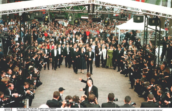 Kim Basinger, Kevin Spacey, Russell Crowe, James Cromwell, Curtis Hanson - Festival de Cannes 1997