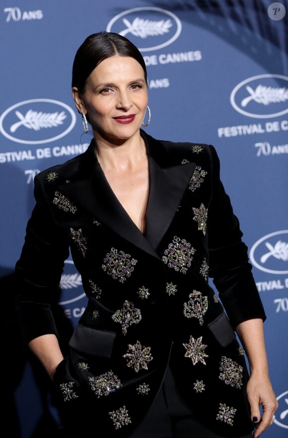 Juliette Binoche - Soirée à l'occasion des 70 ans du tout premier festival de Cannes à l'école des Beaux Arts à Paris, le 20 Septembre 2016. © Dominique Jacovides/Bestimage