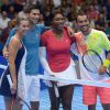 Flavia Pennetta, Novak Djokovic, Serena Williams, Fabio Fognini - match Caritatif de tennis "Djokovic and Friends" au forum Assago à Milan, Italie, le 21 septembre 2016