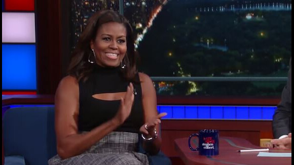 Michelle Obama parle de sa vie après la Maison Blanche et moque son mari Barack (à partir de 4mns58). Septembre 2016.