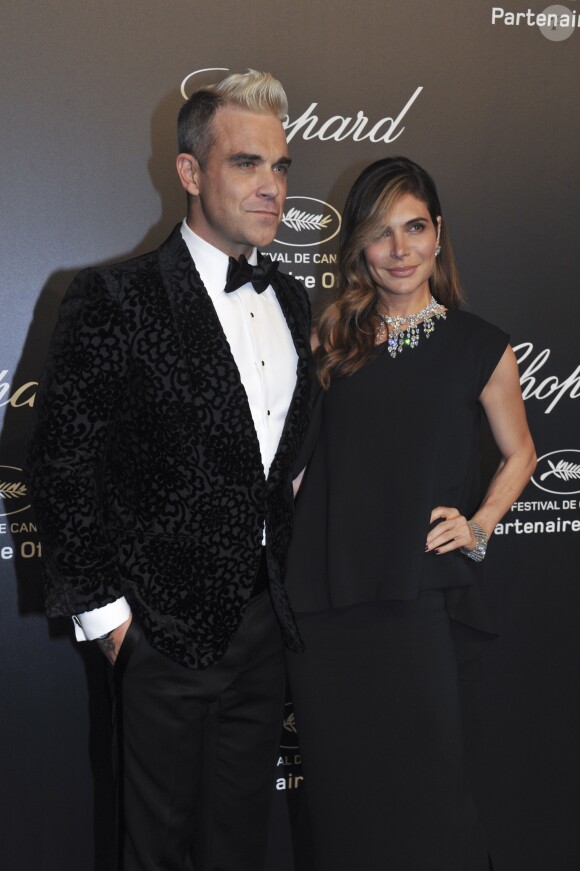 Robbie Williams et sa femme Ayda Field - Soirée Chopard Gold Party à Cannes lors du 68ème festival international du film. Le 18 mai 2015