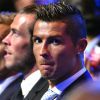 Cristiano Ronaldo, Gareth Bale et Antoine Griezmann lors du tirage au sort de l'UEFA Champions League à Monaco, le 25 août 2016. © Bruno Bebert/Bestimage