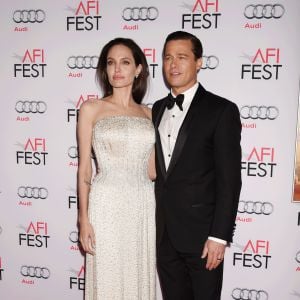 Angelina Jolie et son mari Brad Pitt à la Première de "By the Sea" à Los Angeles le 5 novembre 2015 dans le cadre de l'Audi Opening Night Gala.