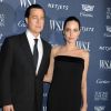 Brad Pitt et sa femme Angelina Jolie aux WSJ magazine Innovator Awards à New York le 4 novembre 2015.