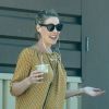 Exclusif - Katherine Heigl (enceinte) déjeune avec son mari Josh Kelley en terrasse à Los Feliz, le 3 septembre 2016
